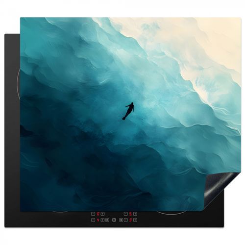 Protezione piano induzione - Mare - Silhouette - Astratto - Blu