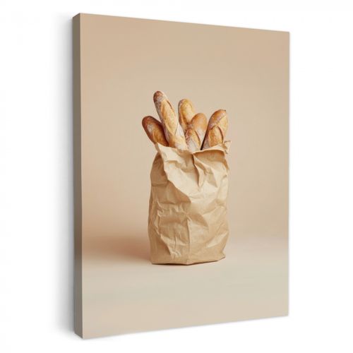 Dipinti su tela - Baguette - Pane - Baguette - Beige