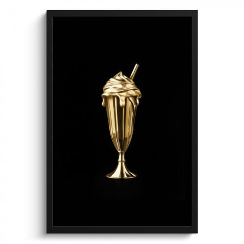 KitchenYeah - Cucina - Cornice per foto - Milkshake - Oro - Bere - Nero