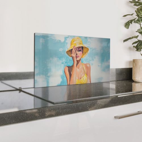 Pittura - Donna - Cappello - Giallo