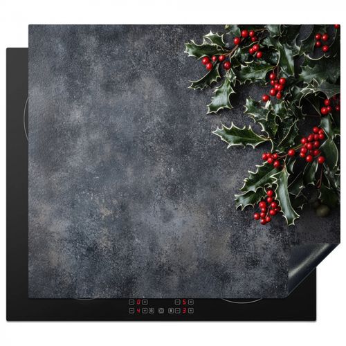 Protezione piano induzione - Natale - Rami - Inverno - Rosso