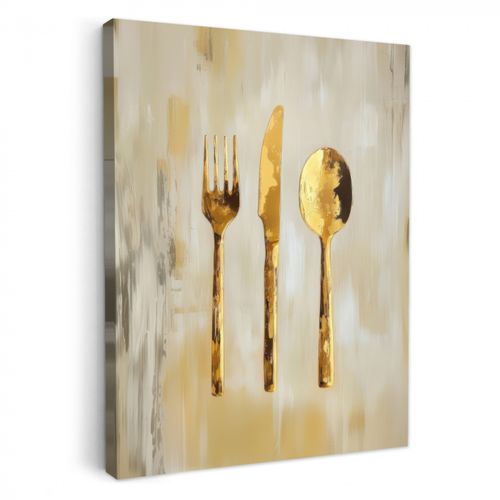 Dipinti su tela - Vernice - Oro - Posate