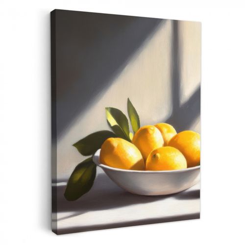 Dipinti su tela - Limoni - Natura morta - Giallo