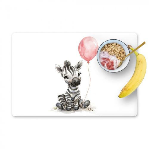 Tovagliette - Zebra - Bambino - Animali - Palloncino rosa