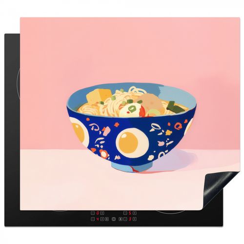 Protezione piano induzione - Tagliatelle - Ciotola - Blu - Illustrazione