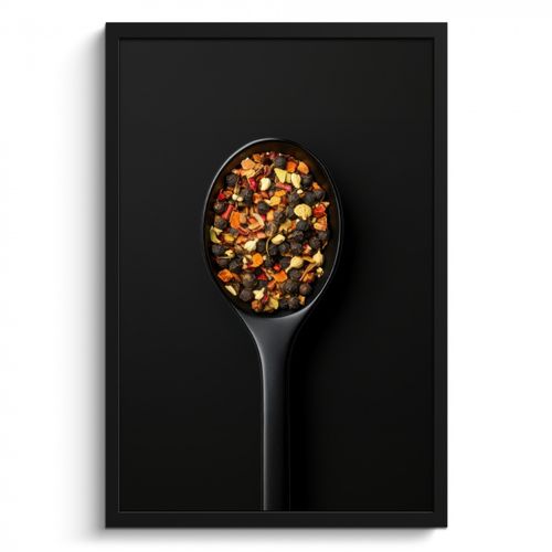 KitchenYeah - Cucina - Cornice per foto - Erbe - Nero - Cucchiaio