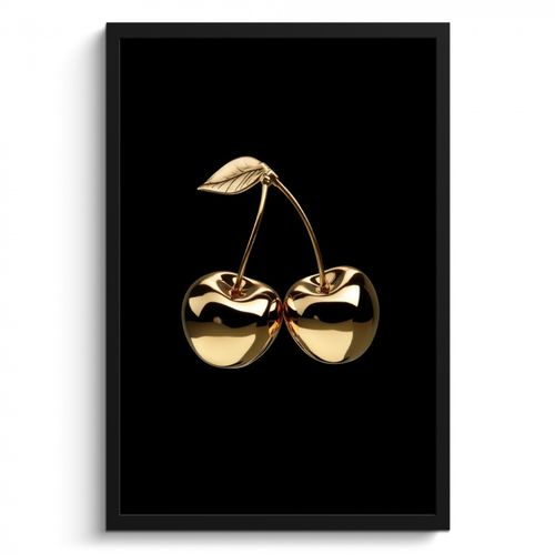 KitchenYeah - Cucina - Cornice per foto - Ciliegio - Nero - Oro - Cromo
