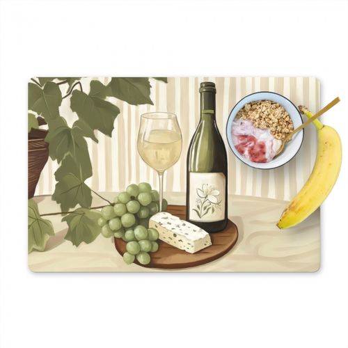 Tovagliette - Vino - Uva - Formaggio - Foglie