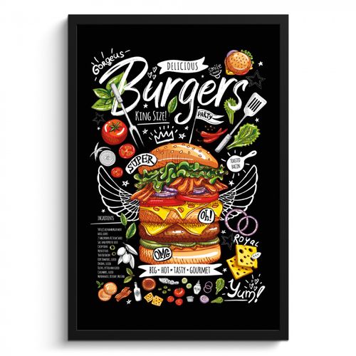 KitchenYeah - Cucina - Cornice per foto - Banchetto di hamburger