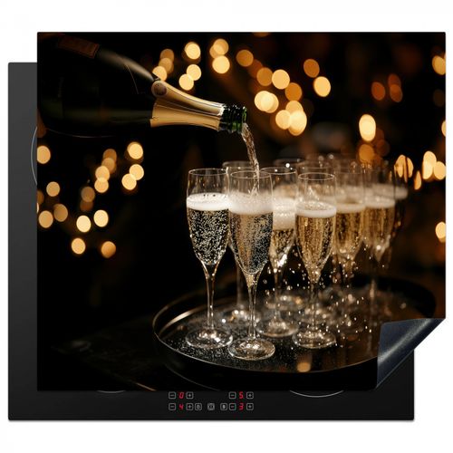 Protezione piano induzione - Luci - Champagne - Vassoio - Bicchieri