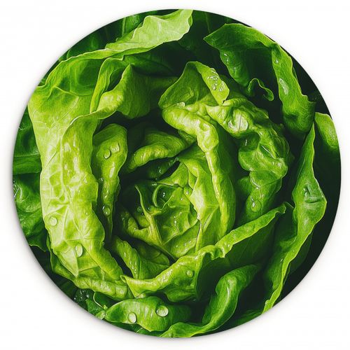 Quadro rotondo - Verdure - Lattuga - Verde