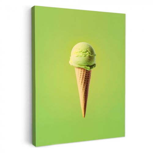 Dipinti su tela - Corno - Paletta per gelato - Verde