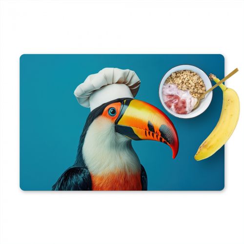 Tovagliette - Tucano - Pappagallo - Uccello - Cappello da cuoco
