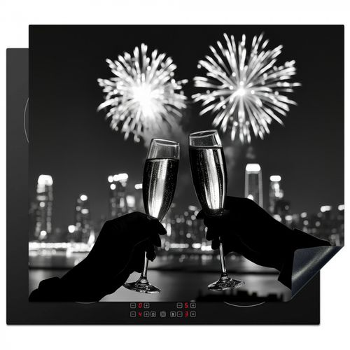 Protezione piano induzione - Fuochi d'artificio - Cin cin - Skyline - Champagne