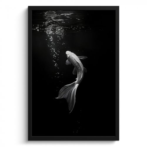 KitchenYeah - Cucina - Cornice per foto - Koi - Pesce - Bianco - Nero