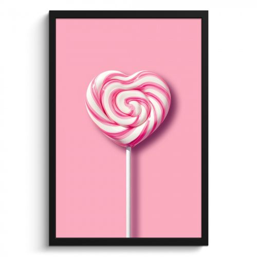 Caramella - Lecca-lecca - Cuore - Rosa