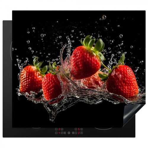 Protezione piano induzione - Fragole - Frutta - Rosso - Acqua - Nero