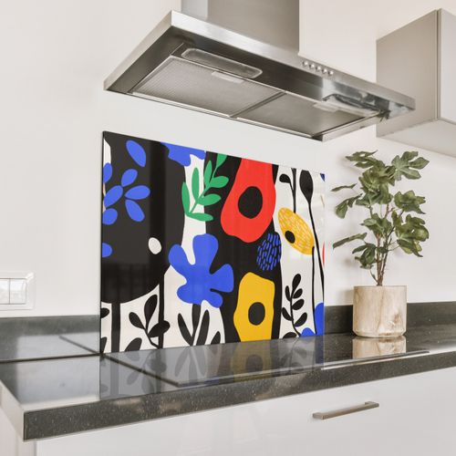Fiori - Foglie - Astratto - Nero