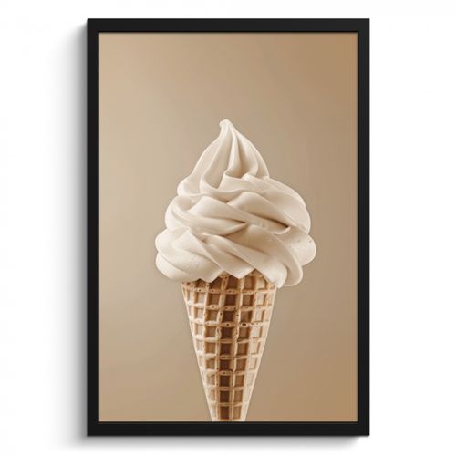 KitchenYeah - Cucina - Cornice per foto - Gelato - Gelato soft - Cremoso - Corno - Beige