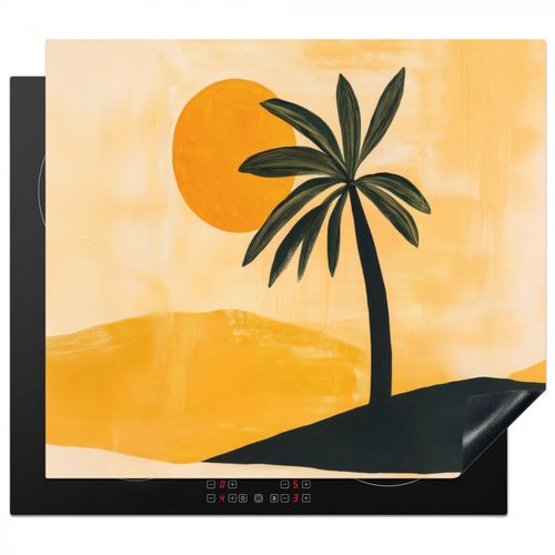 Illustrazione - Palma - Sole - Colline