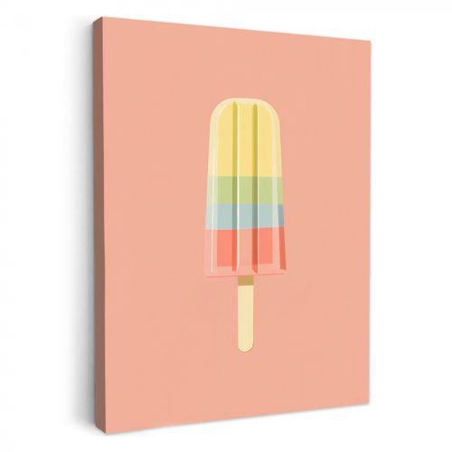 Dipinti su tela - Gelato all'acqua - Toni pastello - Minimalista
