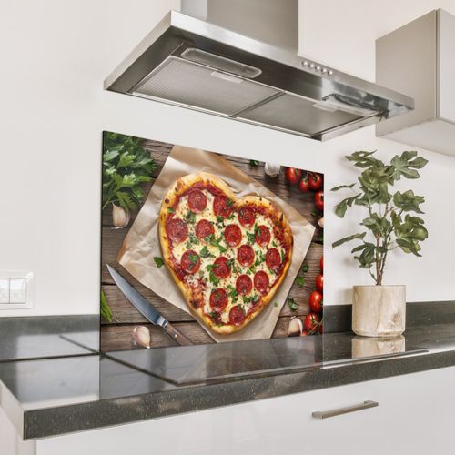 Parafango in alluminio - Pizza - Cuore - Peperoni - Pomodoro