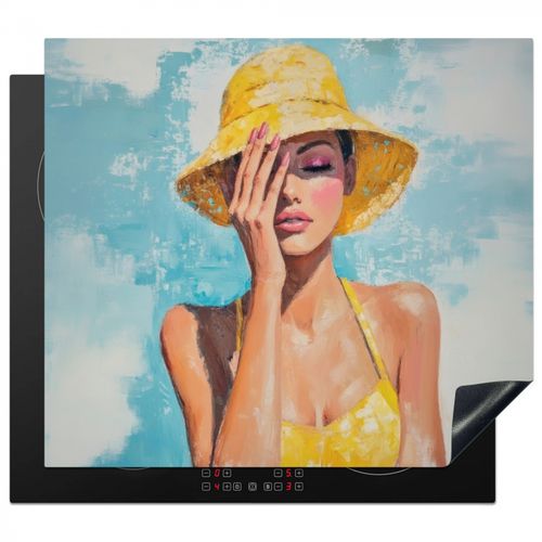 Pittura - Donna - Cappello - Giallo