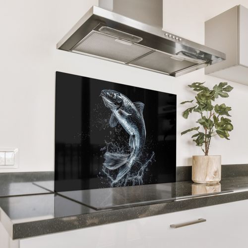 Parafango in alluminio - Pesce - Koi - Nero - Acqua