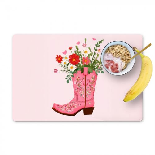 Tovagliette - Stivali da cowboy - Rosa - Bouquet - Fiori