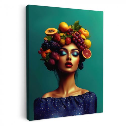 Dipinti su tela - Donna - Top con cappuccio - Tropicale - Frutta - Uva