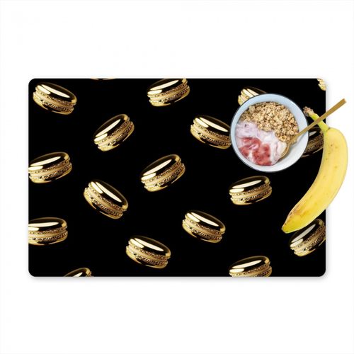 Tovagliette - Macaron - Motivo - Oro - Nero
