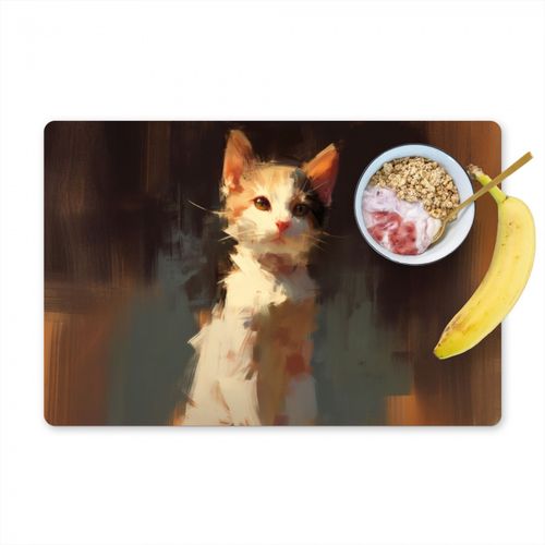 Gatto - Dipinto - Artistico - Bianco