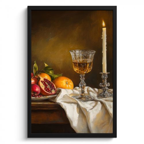 KitchenYeah - Cucina - Cornice per foto - Frutta - Natura morta - Vino - Candela