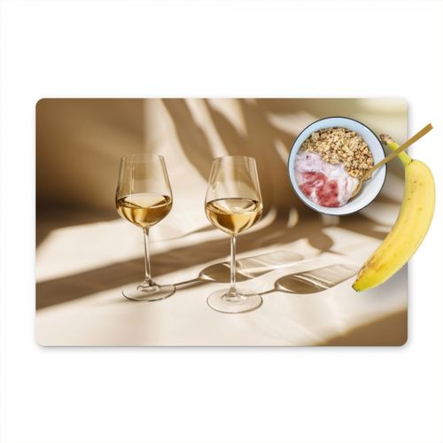 Tovagliette - Vino - Bicchieri da vino - Bianco