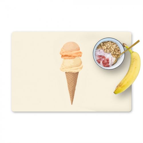 Tovagliette - Minimalista - Paletta per gelato - Corno - Beige
