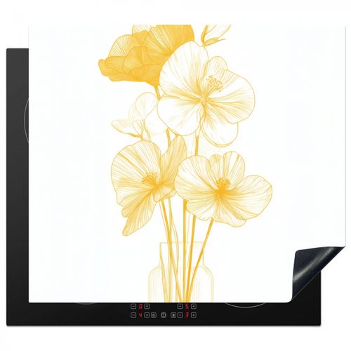 Disegno al tratto - Fiori - Giallo - Vaso