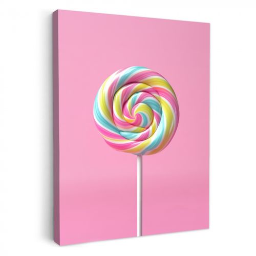 Dipinti su tela - Lecca-lecca - Rosa - Caramella - Dolce