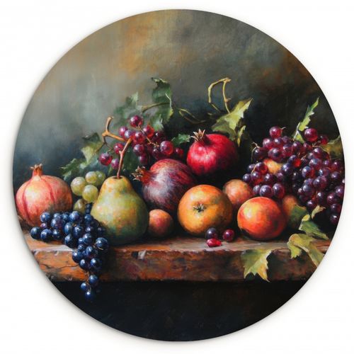 Quadro rotondo - Rustico - Natura morta - Frutta