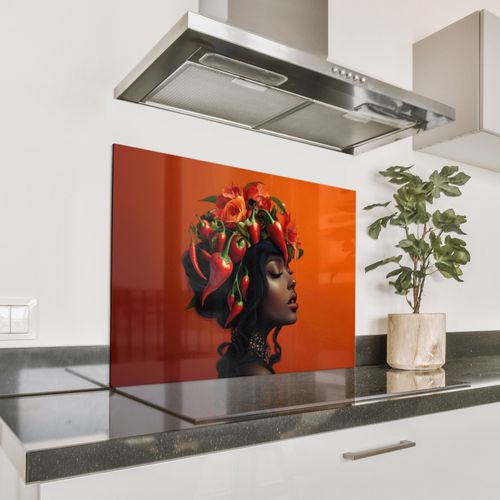 Parafango in alluminio - Donna - Peperoncino - Fiori