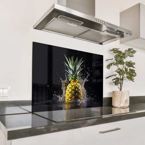 Parafango in alluminio - Ananas - Frutta - Acqua - Piante - Nero