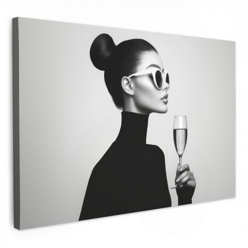 Dipinti su tela - Donna - Champagne - Moderno