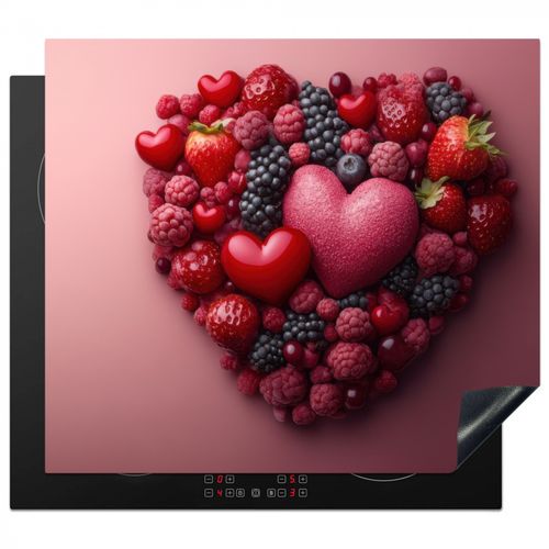 Protezione piano induzione - Frutta - Cuori - Fragole - Lamponi - Mirtilli
