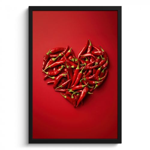 KitchenYeah - Cucina - Cornice per foto - Peperoni - Rossi - Cuore