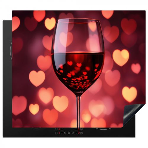 Protezione piano induzione - Rosso - Vino - Cuori