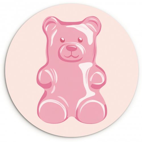 Quadro rotondo - Orso - Rosa - Caramella