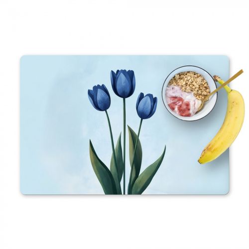 Tovagliette - Tulipani - Blu - Foglie