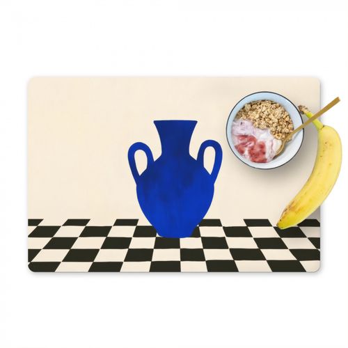 Tovagliette - Vaso - Blu - Bloccato - Moderno