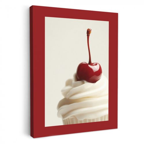 Dipinti su tela - Cupcake - Ciliegia - Rosso