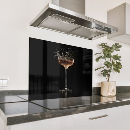 Parafango in alluminio - Cocktail - Nero - Spruzzi - Vetro