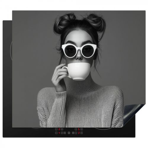Protezione piano induzione - Donna - Caffè - Nero - Bianco
